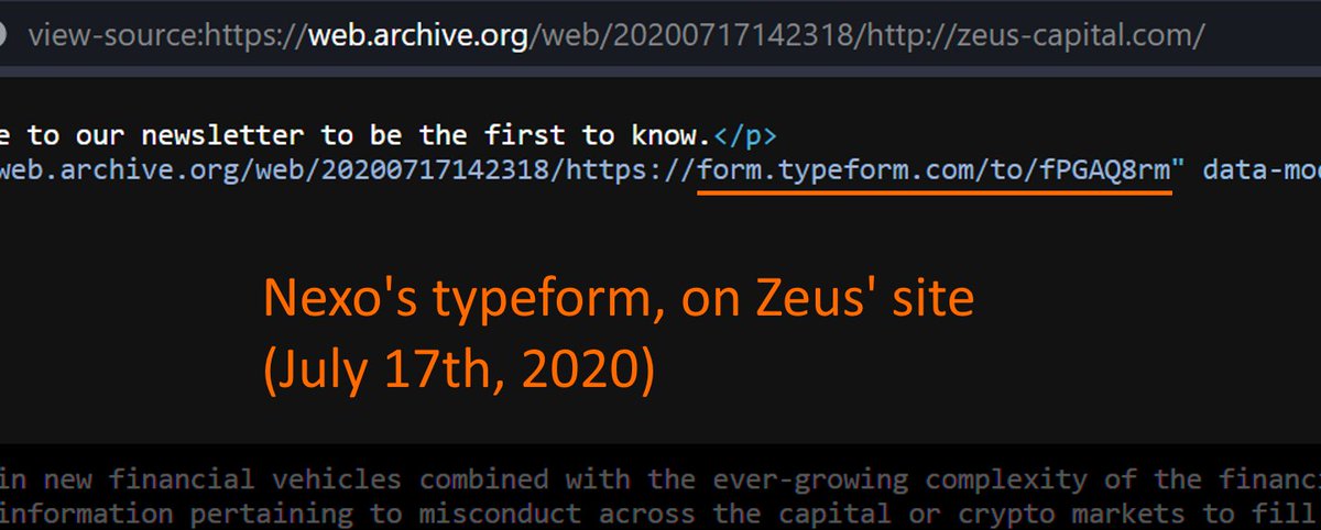 drizhimbats's tweet photo. July 17th, 2020: Zeus proves their knowledge of Nexo's typeform
https://t.co/bTMor7zkHw https://t.co/l119ugEvDN