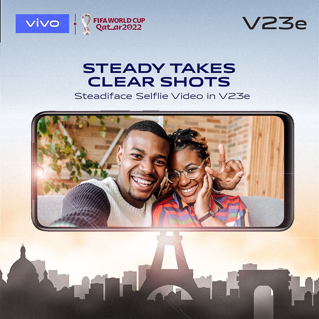 vivo__Nigeria's tweet photo. Avoid lags and breaks, as your face remains stable and clear when recording with the steadiface Selfie Video feature of the #V23e.
#DelightEveryMoment #vivo #vivoNigeria https://t.co/bviE9iROL1