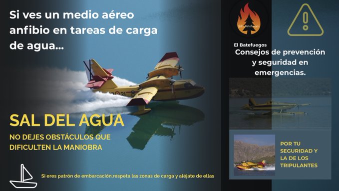 ProteCivilAvila's tweet photo. Los medios aéreos que están trabajando en el #IFSerranillos necesitan de la ayuda de todos
- Aléjate de los posibles puntos de carga
- No dejes obstáculos que puedan salir volando https://t.co/ZReOzfKblF