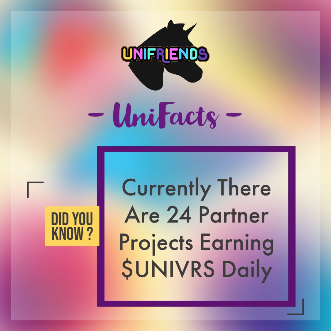 UnifriendsNFT's tweet photo. Did You Know ??
Still looking for more... 👀
#UniFacts #UNIFAM https://t.co/hCVaH9RPcc