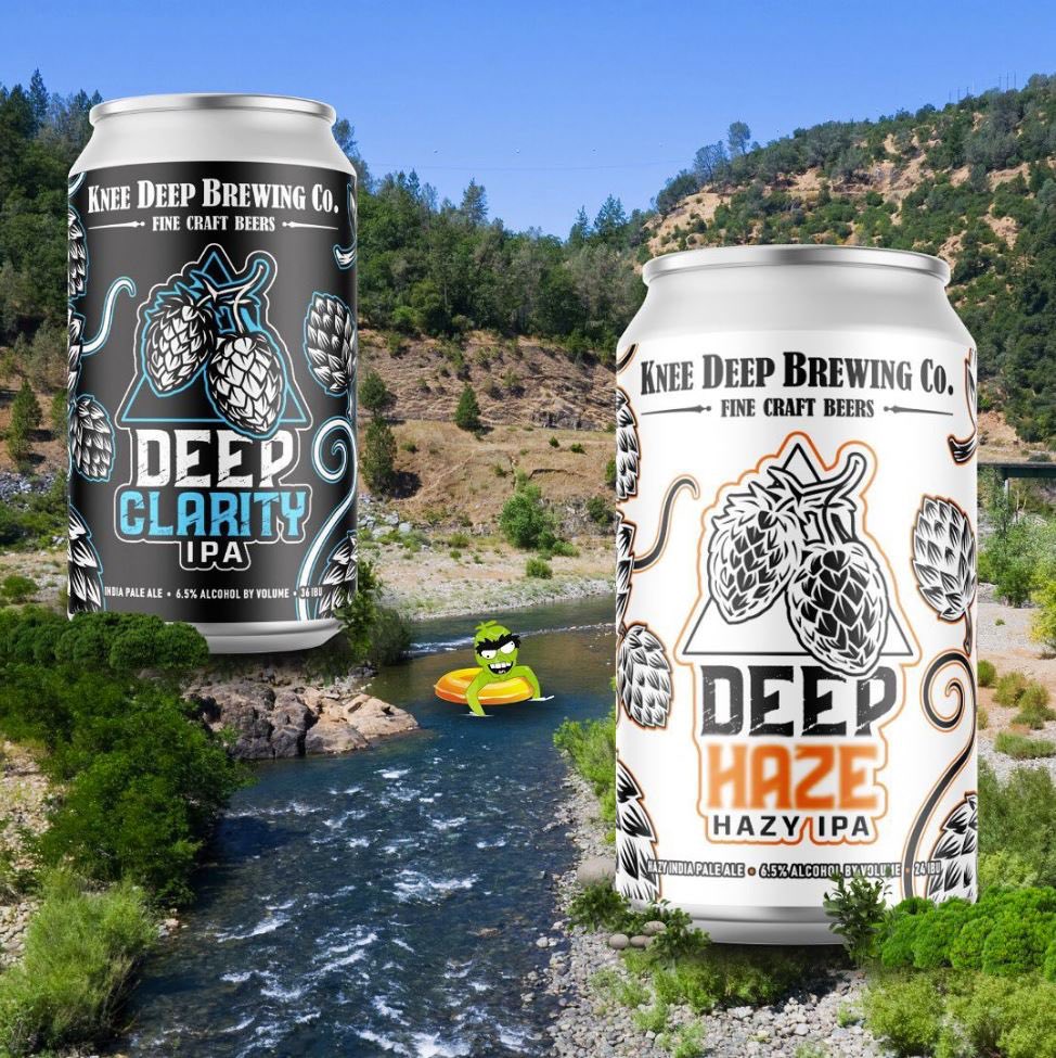 KneeDeepBrewing's tweet photo. #TBT to the beginning of this year and our rollout of Deep Clarity and Deep Haze. If you’re floating down the river beer-less and you can only pick one shore to pull-up on, which is it - #teamclarity or #teamhaze…? https://t.co/AF5pN3zWvJ