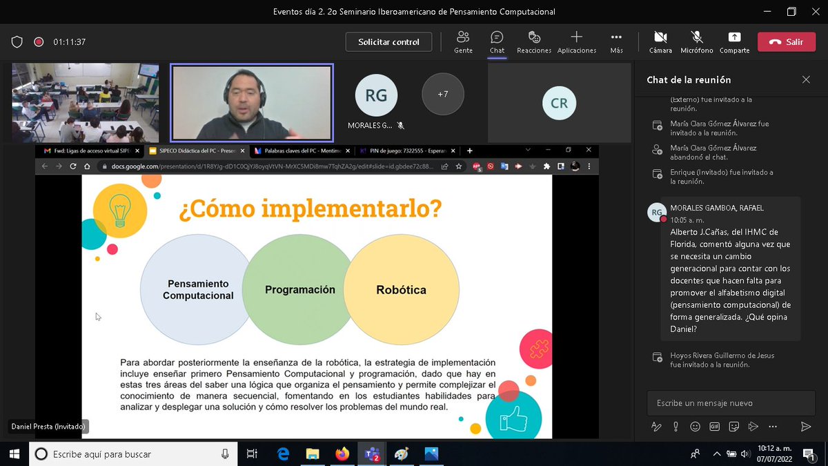iiia_uv's tweet photo. 🥳 🧠 El Pdte. de la @AmexcompAC, Dr. Carlos A. Coello, autoridades de la UV, @SCo2_ y del @iiia_uv, inauguraron hoy el #SIPECO 2022; posteriormente Daniel Presta, desde Argentina, ofreció la charla "Didáctica del Pensamiento Computacional: Secuenciación de Aprendizaje". 💻 🤖 https://t.co/N0uJKzt505