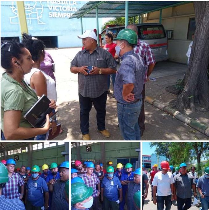 #Camagüey #Noticias  secretario del #PCC <a href="/FHHernndez1/">Federico Hernández Hernández</a> visita #Termoeléctrica #Nuevitas junto a dirigentes #Partido y <a href="/GobCamaguey/">Gobierno de Camagüey</a> intercambian con trabajadores de la planta sobre temas medulares en el difícil contexto energético enfrenta #Cuba #PorCamagüeyTodo #CubaViveYTrabaja