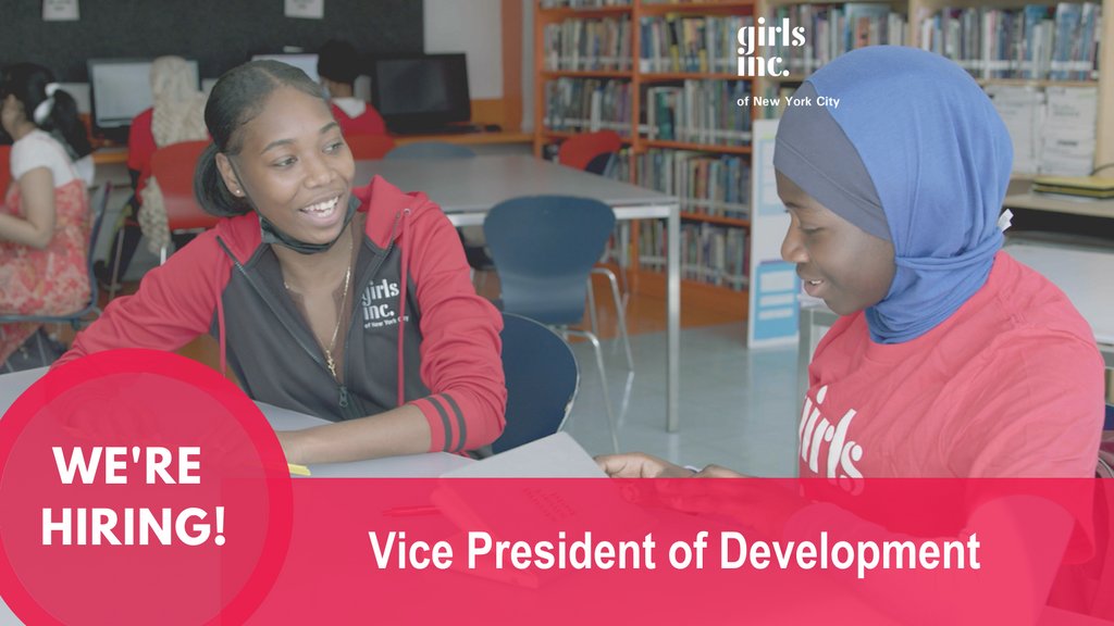 We're hiring for the position of Vice President of Development! The VP of Development will grow Girls Inc. of NYC’s corporate engagement, build individual giving programs, and cultivate individual and institutional relationships. Learn more here: girlsincnyc.org/_files/ugd/aae…