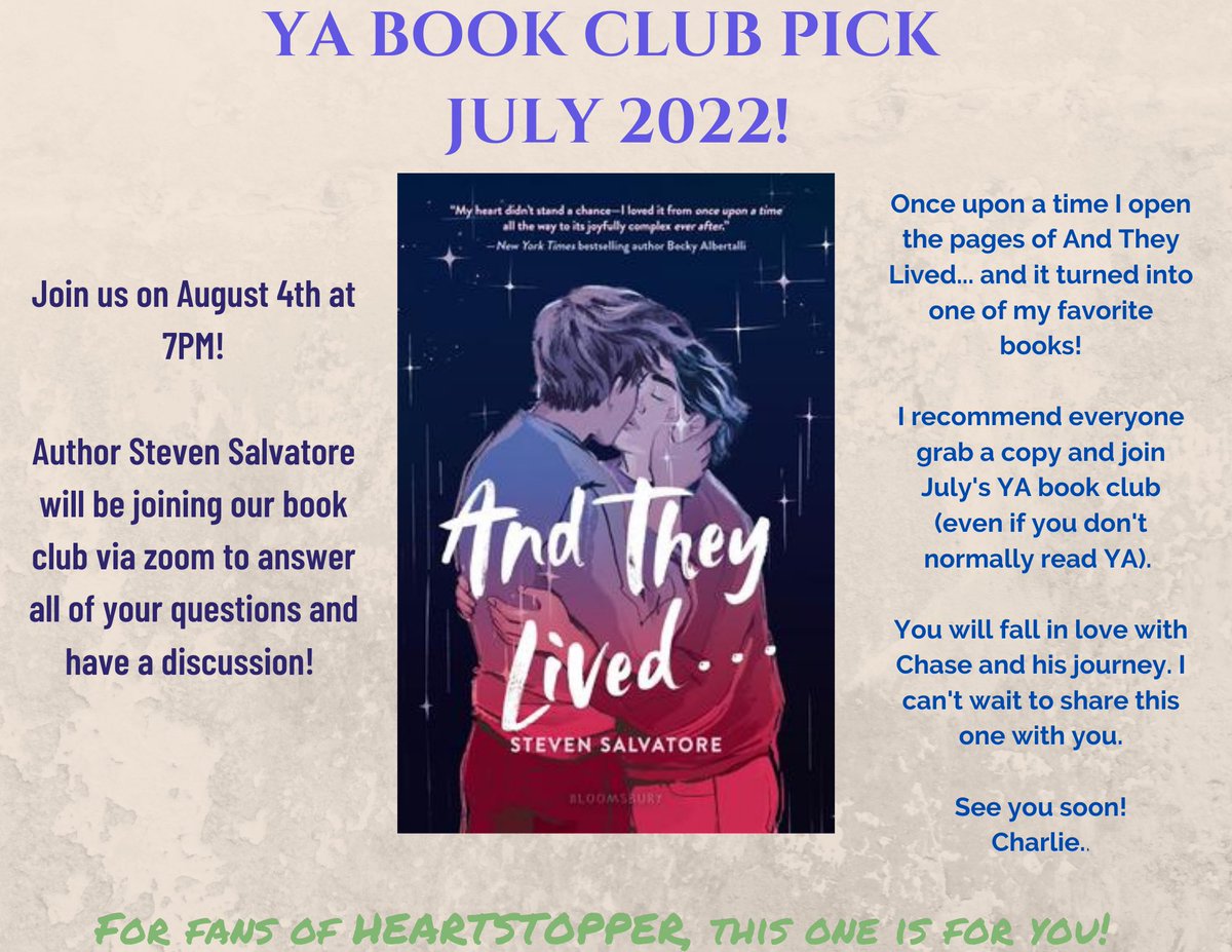Our YA book club pick is here!!
