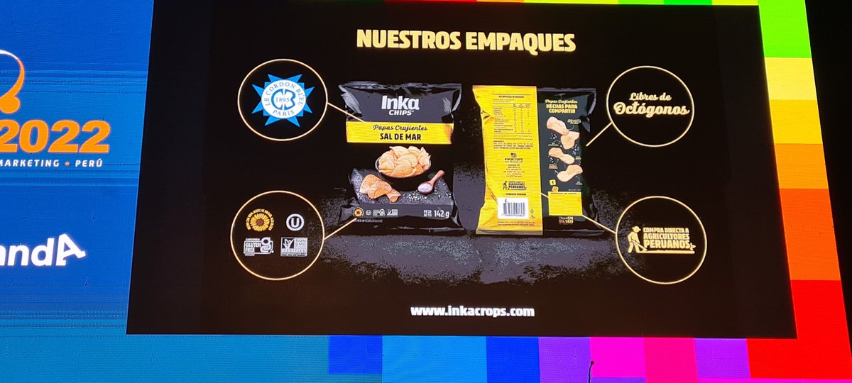 cristinaq's tweet photo. Gran caso peruano en #CAMP2022, la marca @Inka_Chips de #InkaCrops presentado por Christian Matos, su Gerente de Marketing. "El sabor nos une!" #insight. No es solo una papa, es la herencia cultural y gastronómica peruana en un snack. Es la preuminización de la papa y del Perú https://t.co/GHbUa3WPnP