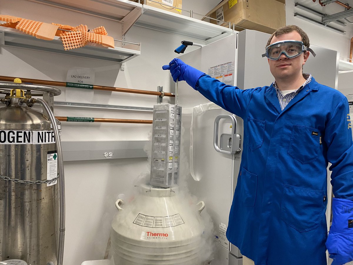 FindGenomics's tweet image. Our intern team got to shadow Shane Kennedy from the TIME lab at UCR yesterday! We got to see cells frozen in liquid nitrogen as well as his cell culture organization and process. We appreciate his time and wise words as well! #stem #lab #mentoring #happycell