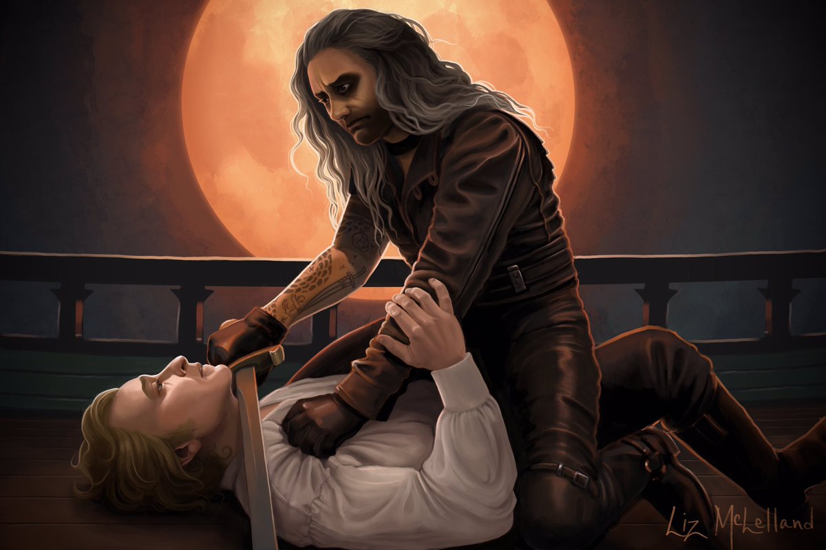 emclelland's tweet photo. So I think @david_jenkins__  replaced my brain with marmalade, because all I want to draw is pirates. 

Anyway, here’s some Ed and Stede reunion angst. 

#OurFlagMeansDeath #ofmd #ourflagmeansdeathfanart #OFMDfanart #ofmdart #blackbonnet #blackbeard #EdwardTeach #StedeBonnet https://t.co/Kl8rBAPNdZ