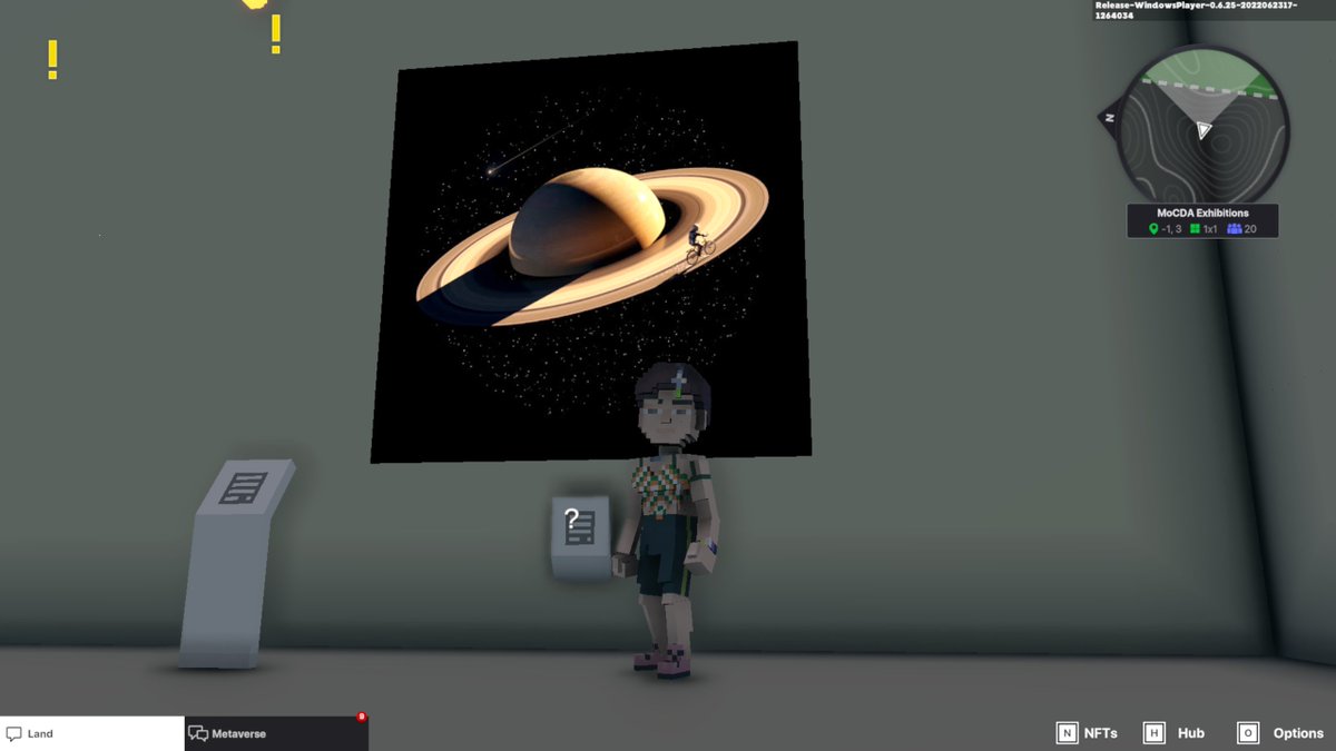 TereschukKErill's tweet photo. @TheSandboxGame @MOCDA_ I just participated in the #TheSandbox weekly contest for a chance to win 200 mSAND! Here is my favorite piece from the ‘Impossible Worlds’ exhibition, check out my screenshot below!
👇 https://t.co/37mOC4n4rY