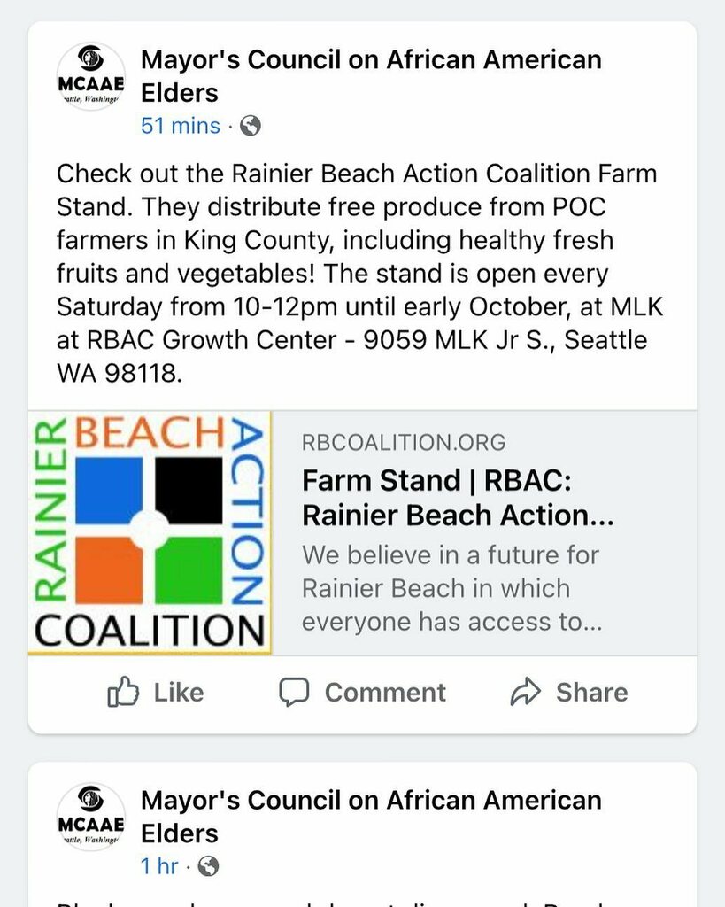 FN_HelpDesk's tweet photo. Thank you to the Mayor’s Council on African American Elders for sharing about the RBAC Farm Stand and RBAC Growth Center!
#standforfoodjustice #improvedqualityoflife
#beachfresh #rbstrong @agingkingcounty https://t.co/D6AkIBrWnZ