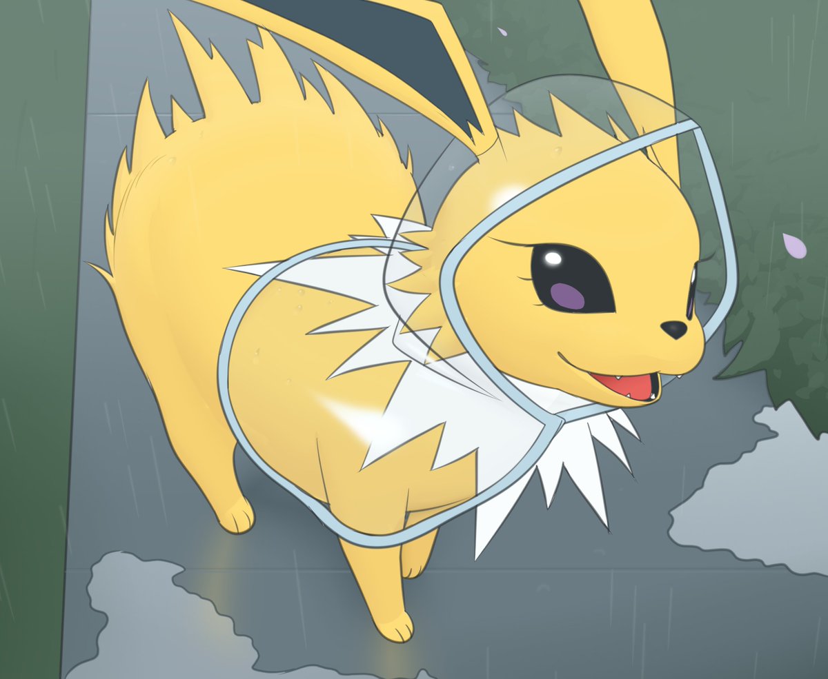 「With Jolteon in the Rain 」|Inkuneのイラスト