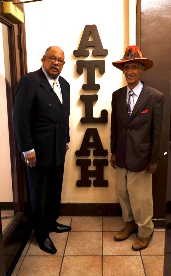DrJamesDManning's tweet photo. ATLAH #FORECLOSURE ALERT Elder Noah Ramos sporting a stunning Stetson Hat (Sky Piece) given to the church by SIs. Charlene Humphrey. Worth mentioning Elder Ramos owner of Noah’s Love Boat gave $2500 to The Foreclosure Fund. #ATLAH: THAT IS WHAT GOD SAID https://t.co/m5NHKQanX0