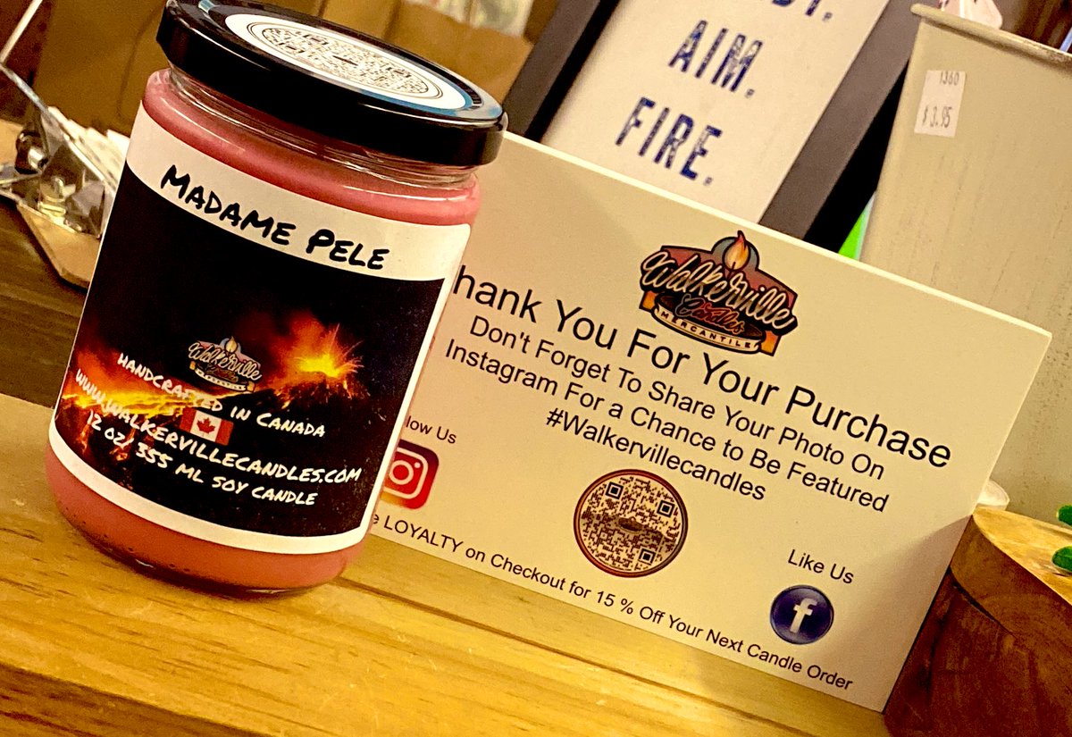 WalkervilleCan's tweet photo. Check out the latest addition to the #candle crew! In respect of the Hawaiian goddess Pele tell us did we do right by her? https://t.co/m99uYzFcQG