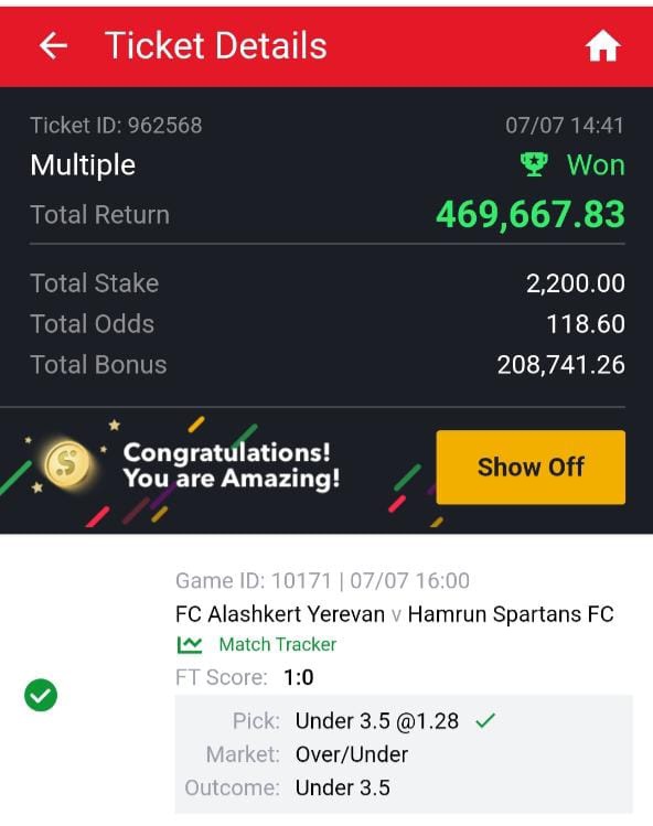 Edited_GCFR's tweet image. 123 odds landed successfully 💥💥🤑🤑🤑🤑💥 THANK YOU LORD.
JULY COMING SWEET