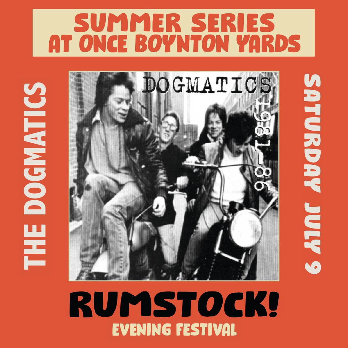 ONCEsomerville's tweet photo. The Dogmatics are playing Saturday night at Rumstock! Read more about them here and get your tickets on our website! #rumstock #rumbarrecords #rocknroll #surfrock #thedogmatics #somerville #onceisforever #oncesomerville
@BoyntonYardsMa https://t.co/i7xJ5ZW2zH