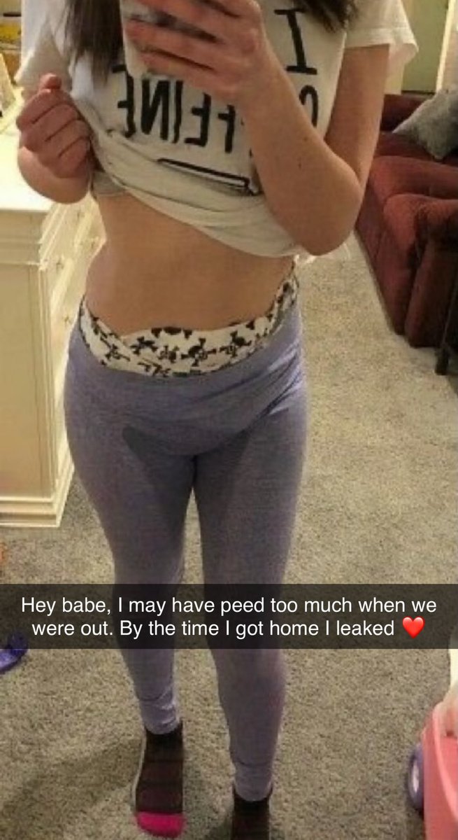 wettereditor's tweet photo. You went to the cinema with your girlfriend who has a very small bladder. Because she doesn’t like getting up multiple times and missing the film she decides to wear a diaper. She peed in it all through the film. You take her home and go back to your home. She sends you this snap https://t.co/ffEfda15Ie
