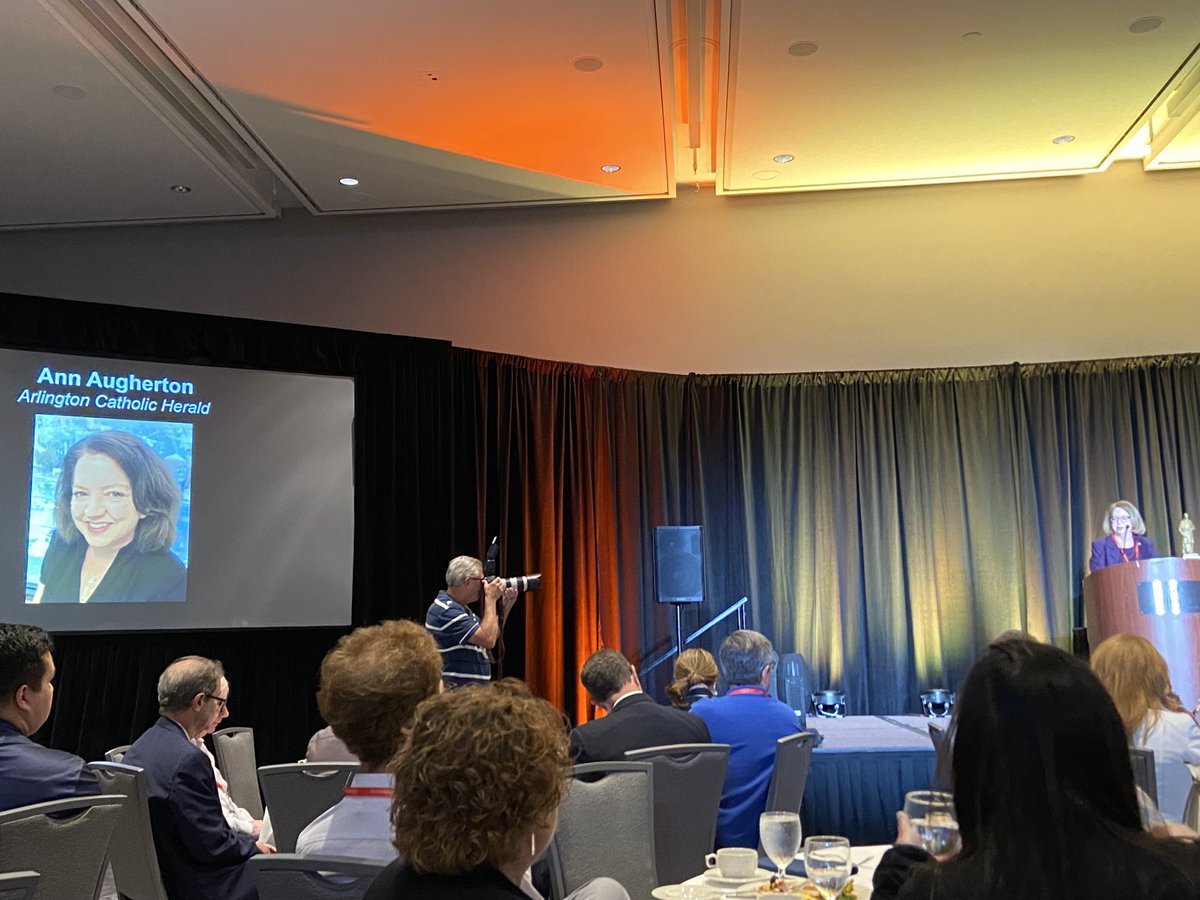 CM_Association's tweet photo. Congratulations to @aughertonACH, winner of the the @CM_Association St. Francis de Sales Award. Congratulations Ann!!! 
Photo credit @katieCScott https://t.co/bRJO4uvjxO
