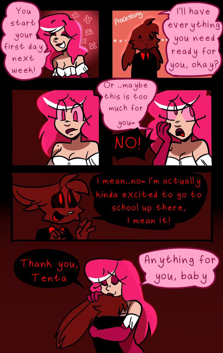 tally885's tweet image. End of chapter 1 😌
 
(Pgs 21-24)

Thank you to @HazyUncertainty for coloring these!
#zoophobia #jackzoophobia #Damianzoophobia #tentadora