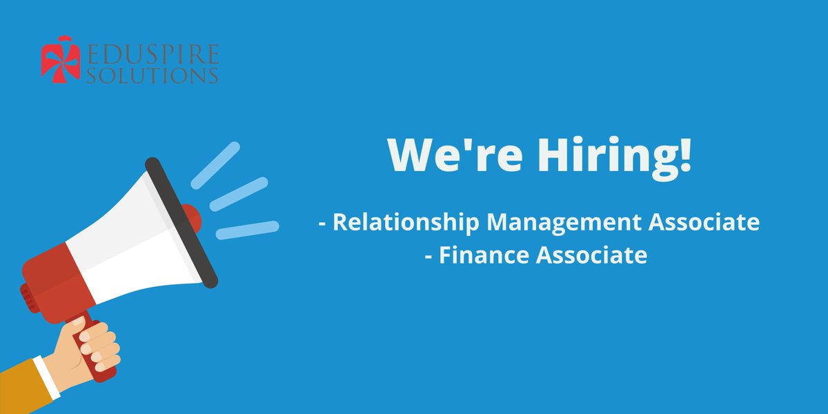 Eduspire Solutions is hiring! ✨
Both roles are fully remote 🖥️

Apply Below👇

Relationship Management Associate
bit.ly/3Ay0SVl

Finance Associate
 bit.ly/3uTGZVt

#hiring #applynow #newjob #job #jobsearch #edtech #learning #education #principal #educator
