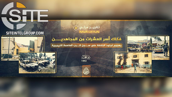 siteintel_jt's tweet image. Pro-IS Gives Report on Kuje Prison Break in Mobile-Optimized Video ent.siteintelgroup.com/Jihadist-Threa…