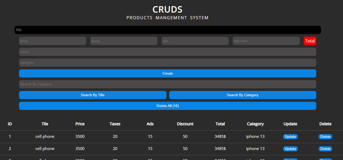 Abdulmalik_325's tweet photo. السلام عليكم ورحمة الله وبركاته , اليوم سويت مشروع بسيط عبارة عن cruds (Create Read Update Delete Search) بإستخدام #javascript وهذا رابط الريبو
.
https://t.co/5iwTQ853NJ
.
هذا رابط الصفحة 
.
https://t.co/F5kn01aCAx
.
أتمنى أنه يعجبكم
.
@PrograminLovers
 
#programinglovers https://t.co/pi9Z3W64vY