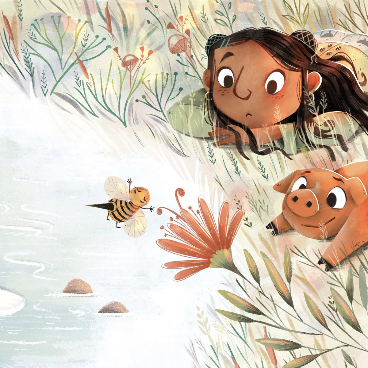 Hi #kidlitartpostcard !

I’m a children’s book illustrator from Sri Lanka 🇱🇰 , loves to draw cute quirky stories. This is a piece from my recently published book Lucky Accident by Anya Damiron. I’m represented by Nicole Tugeaue <a href="/T2_AGENCY/">T2 Art & Literary Agency</a> .

More on my IG!