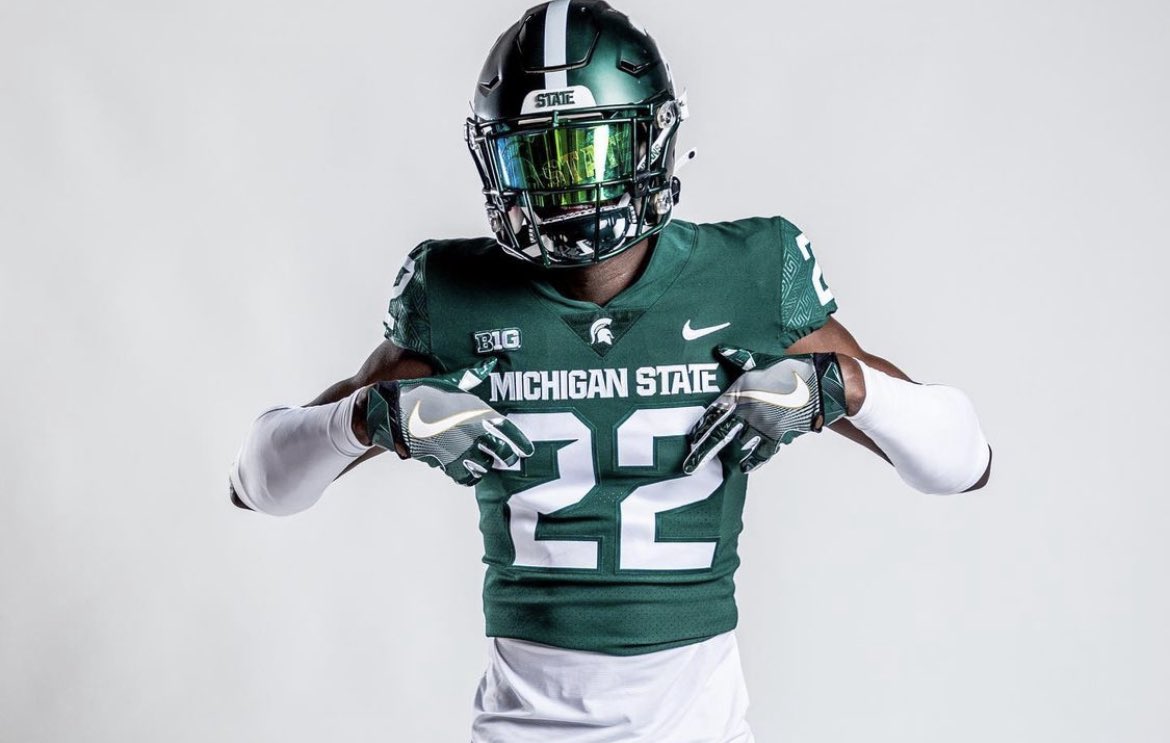 JustinThind's tweet photo. #BREAKING: Michigan State lands 2023 four-star DE Bai Jobe over Alabama, Oklahoma, and Miami.

The elite Top-65 speed-rusher is MSU’s highest ranked non-Midwest commit in 23 years.

Huge win for Brandon Jordan &amp; Mel Tucker. https://t.co/BLoI6oWpRy