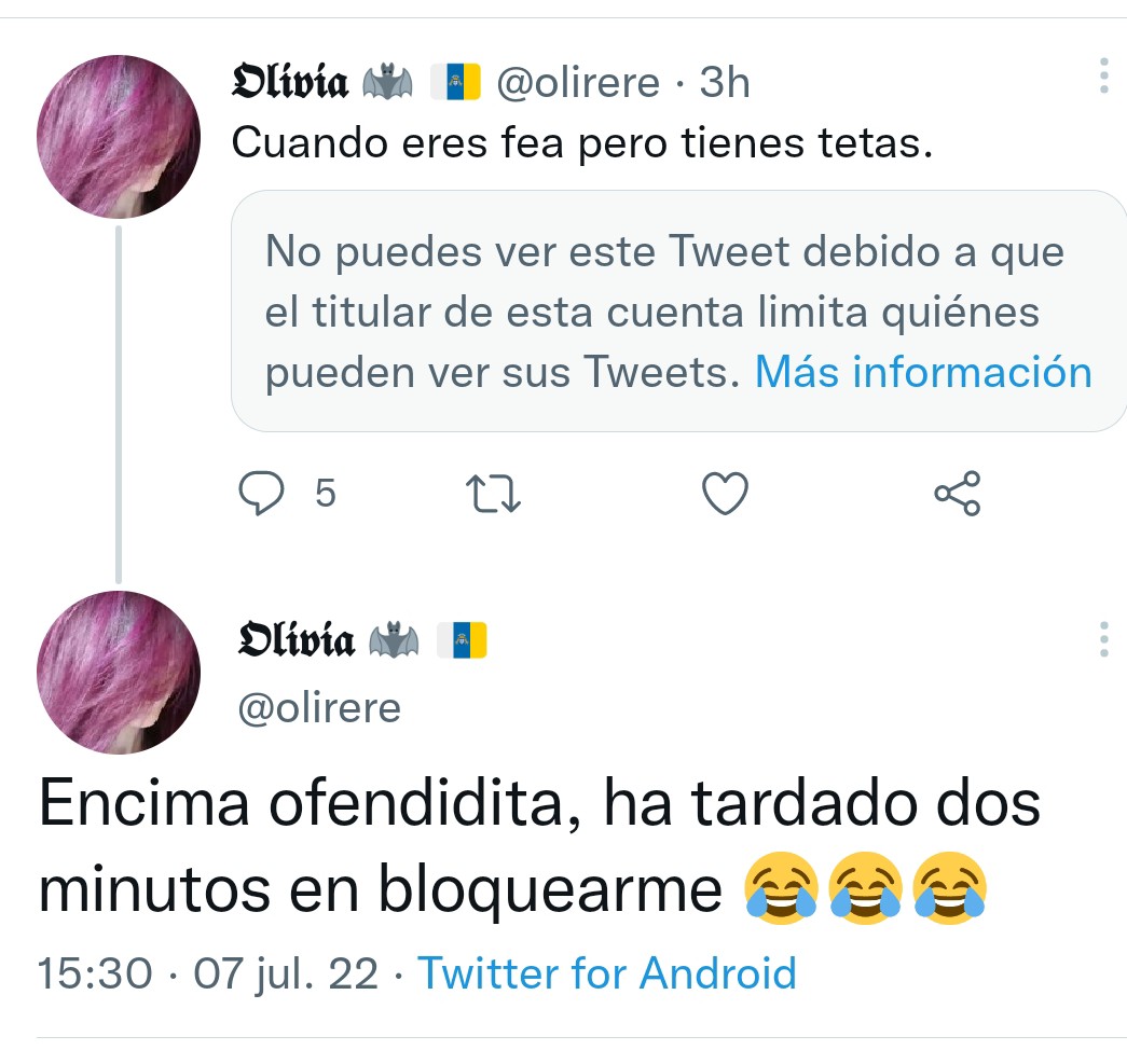 MYodulce's tweet photo. @olirere 
Si estás tú  ofendiendo  las personas  también se ofenden https://t.co/6juXQYRy30