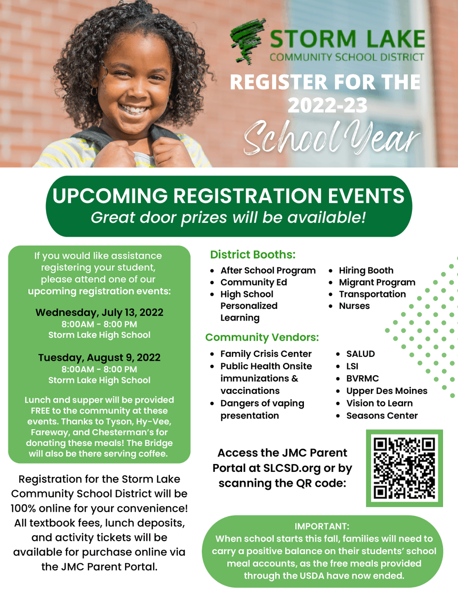 JULY 13 REGISTRATION: 8 am - 8 pm at the High School! Check out the details below! #AmericasSchool