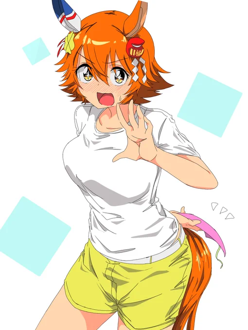 み、みないでください!!!
 #ウマ娘
 #七夕
 #マチカネフクキタル 