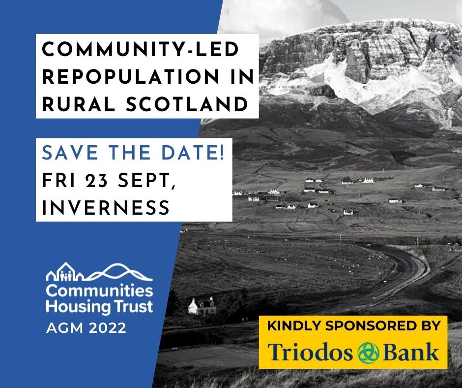 Relevant for #RuralHousingWeek!

Event will look at practicalities of #communityownership, #communityled development & #repopulation in increasingly challenging times for rural areas.

All welcome. Many thanks to sponsor @triodosuk, a great ally in community-led #ruralhousing.