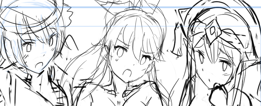 pixivFANBOXで「++」以上支援者さま向けにCG集企画更新しました。今回は進行中のカットの進捗+新しいカットのラフです。どうぞよろしくお願い申し上げます! また全支援者さま向けの限定イラストはあす(7月9日)ごろの公開を予定しています。おたのしみに! 