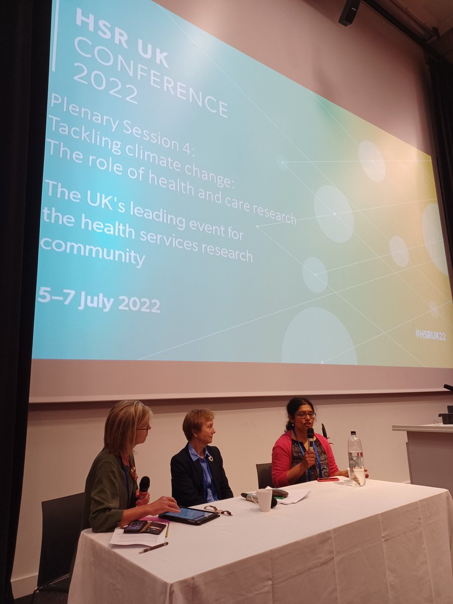 Passionate talk from @draartibansal at #HSRUK22 on the need and role of health and care researchers in tackling climate change.