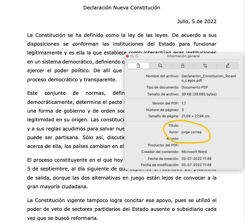 licerdo's tweet photo. Pensé que era fake, pero fui en persona al blog de Lagos, bajé el pdf y sí, la declaración de Ricardo la escribió Jorge Correa Sutil. Batman himself. https://t.co/n1DneAEbUf