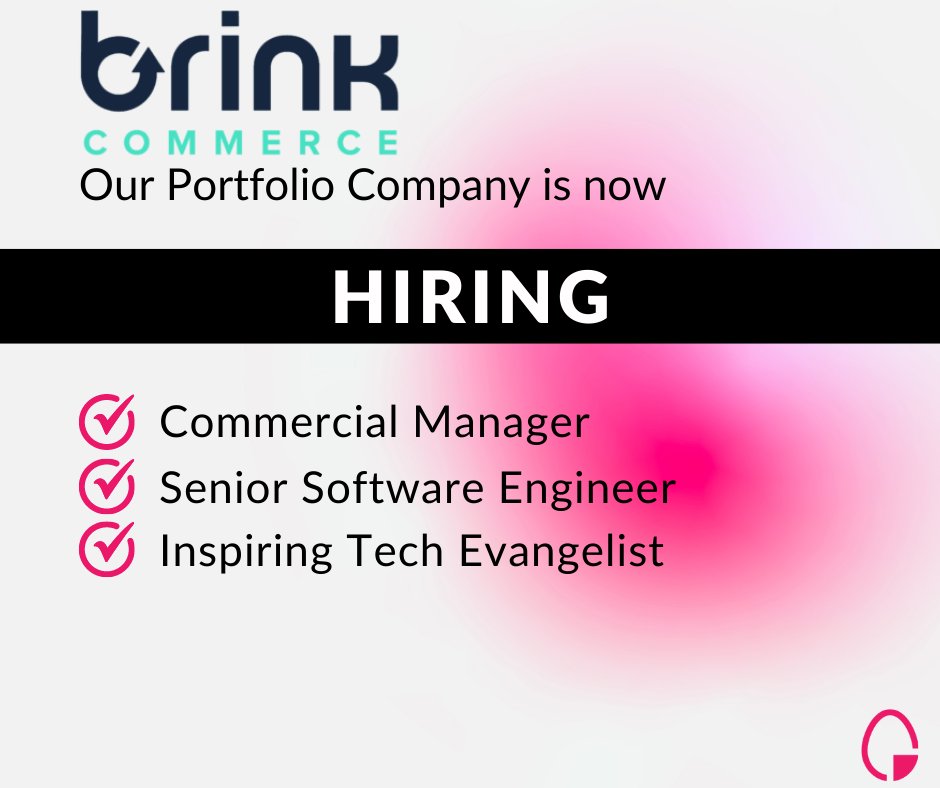 At the end of the week, we would like to highlight open positions in our portfolio company Brink Commerce. 🚀

Submit your CV on their career page here: brinkcommerce.com/career/