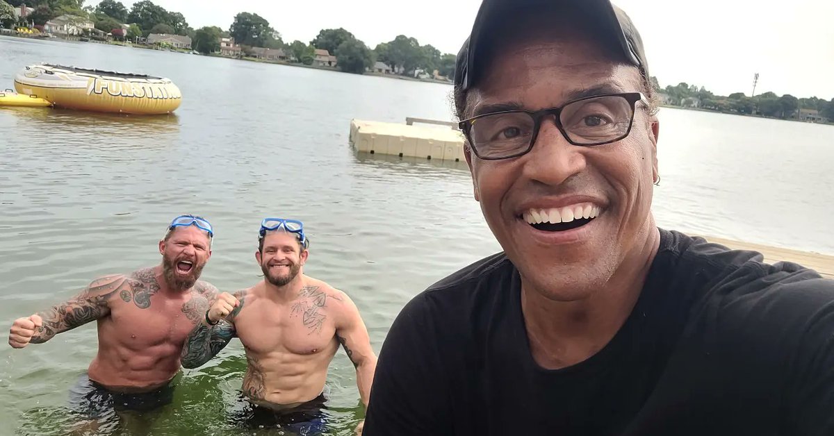Working on an awesome <a href="/WTKR3/">WTKR News 3</a> #everydayhero story! Former SEAL Ray "Cash" Care, joining another former Navy SEAL Mitch Aguiar--training for a four mile swim fundraiser for our Veterans! Several times a week they swim across Lake Christopher and back!