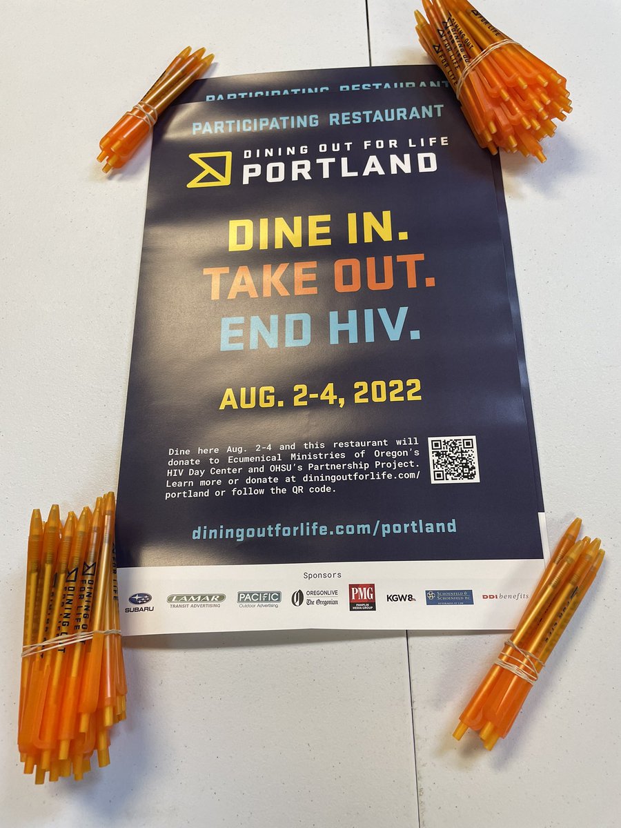 Look for these in our participating restaurants soon! Check our growing list at diningoutforlife.com/city/portland/ #dineoutgiveback #dineoutendhiv #community #uequalsu