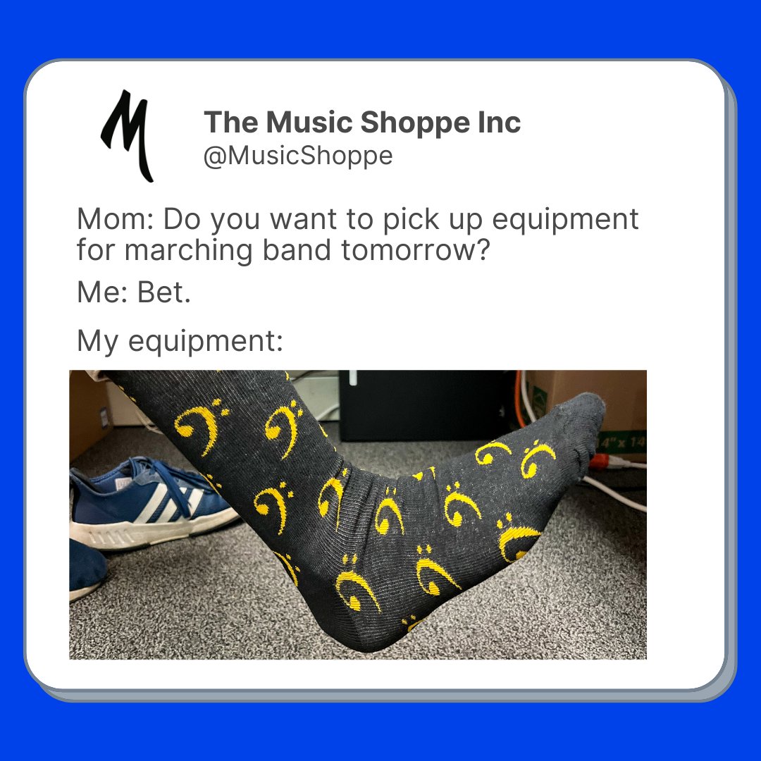 Rolling onto the marching field like...

🎷 Get prepped for the start of band with fresh reeds, books, cleaning equipment, and everything you need for marching band. Call or text us at (309) 452-8436 - or visit themusicshoppe.com - to get started! 🎺

#themusicshoppe