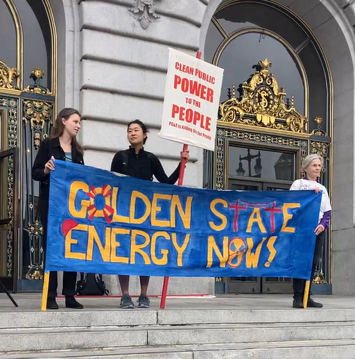 utilityjustice's tweet photo. There is another option to @PGE4Me's fires, dirty energy, and criminal negligence. @GavinNewsom can take away its #LicensetoBurn and enact Golden State Energy for the people of California https://t.co/LCtmgP9UpM