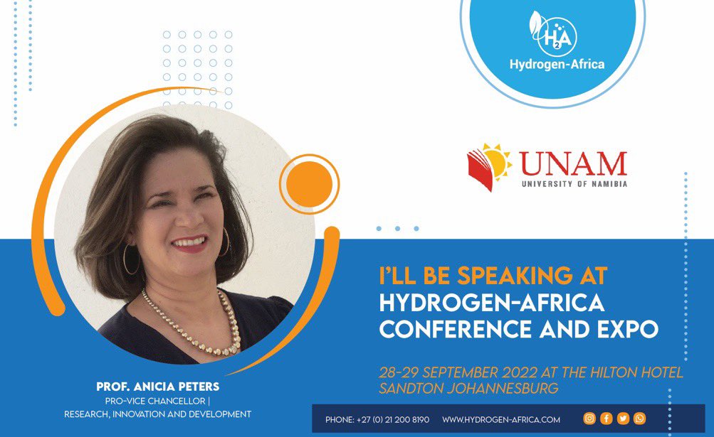 I will be a keynote speaker at the Hydrogen Africa Conference and Expo in Johannesburg, 28-29 September 2022