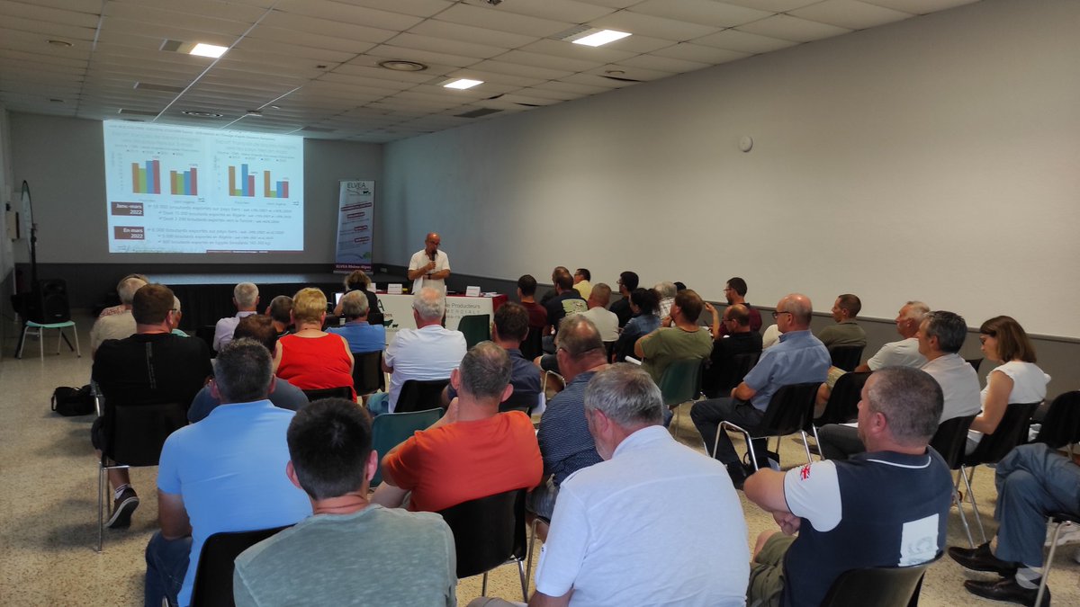 InterbevAuRA's tweet photo. Intervention à l'AG de #Elvea Rhône-Alpes à Parigny (42) pour évoquer les tendances de marchés :
✅Effectifs
✅Production finie en @auvergnerhalpes
✅Abattage
✅Consommation de #viandes
Et la présentation de Michel FENEON (EUROFEDER) : Marchés du vif sur pays 🇪🇺 et pays tiers https://t.co/T8zdkrtilT