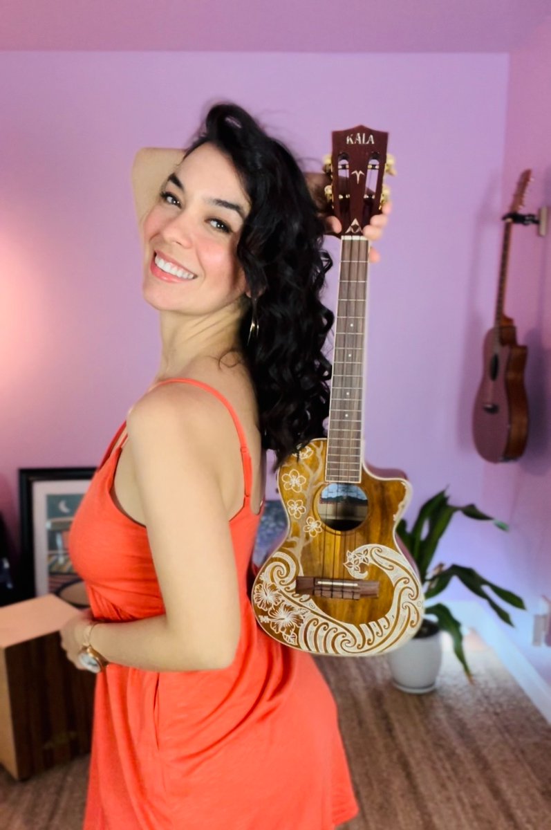 Using a Kala Koa Tenor as his template, Sam Mangakahia crafted an incredible custom design for <a href="/dearplazi/">Bernadette Plazi</a>, celebrating her own life journey.

For more insights into Sam’s unique method &amp; process, visit the website for his custom work: hamiora.com