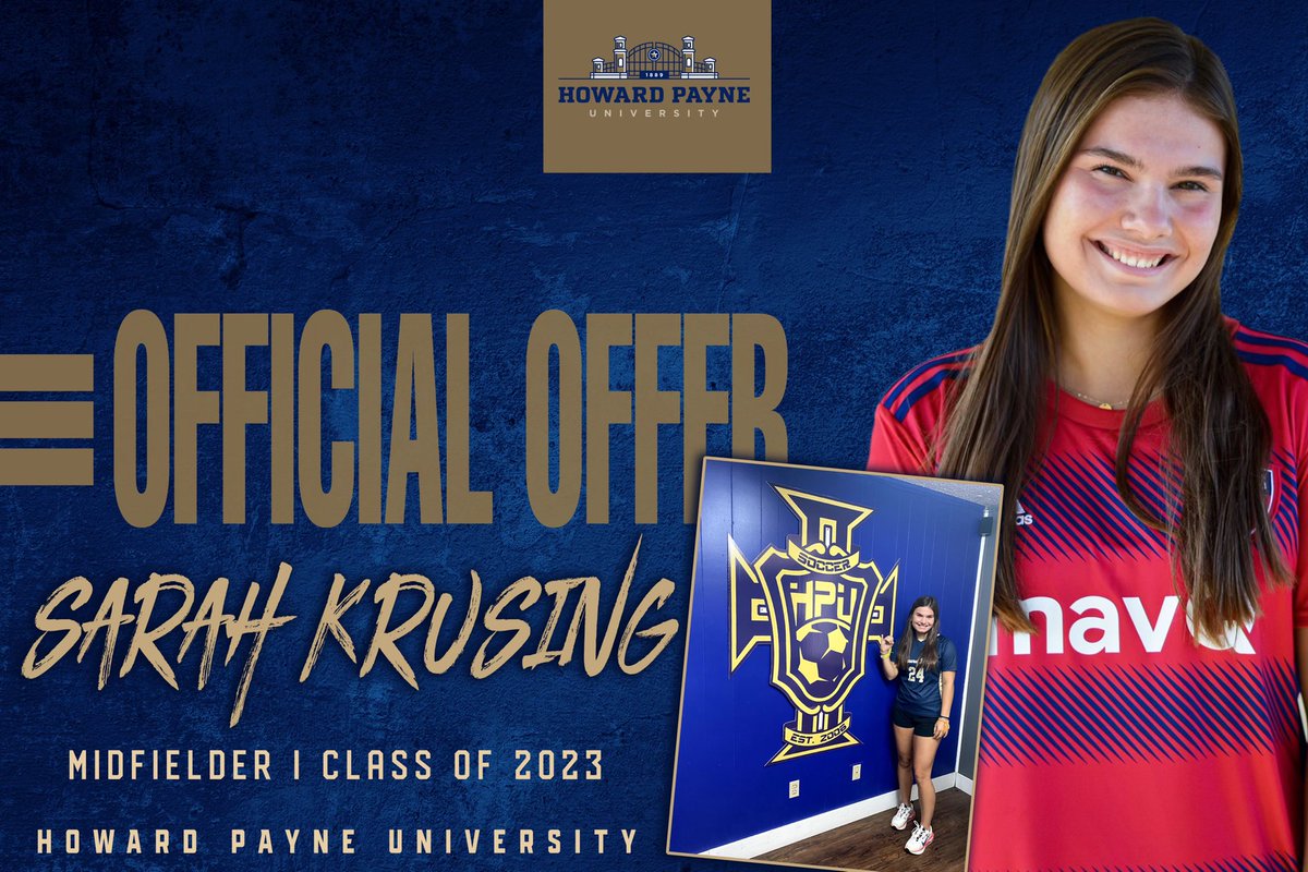 Had a great visit &amp; conversation with Coach Badgeley! Thankful and blessed to receive my first verbal offer from Howard Payne University! <a href="/FCDnorthblack/">FC Dallas</a>
<a href="/HPUTX/">Howard Payne University</a> <a href="/CoachBadgeley13/">Brandon Badgeley</a> <a href="/hpuwsoc/">HPU Women's Soccer</a> @MCAstampede