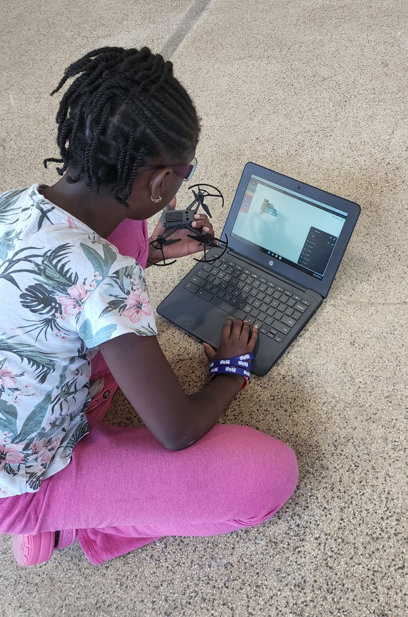 MrGabelSTEM's tweet photo. Awesome job this week @DCMS_hornets! Rising 5th graders ready to experience some of the CTE options they have when they get to middle school. Computer Science portion got to work with #TelloDrones using the @DroneBlocks software as well as @SpheroEdu Robots to solve problems. https://t.co/vsakJl8X9I