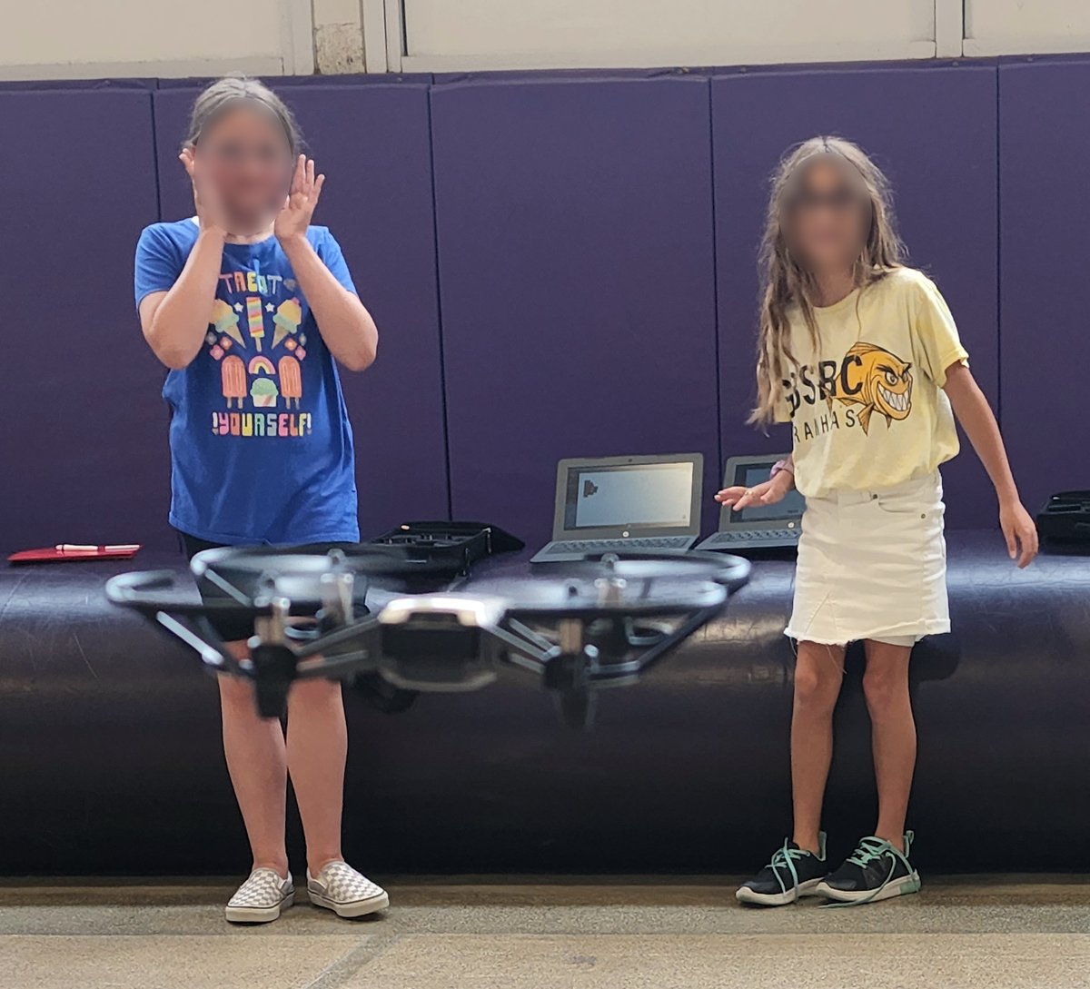 MrGabelSTEM's tweet photo. Awesome job this week @DCMS_hornets! Rising 5th graders ready to experience some of the CTE options they have when they get to middle school. Computer Science portion got to work with #TelloDrones using the @DroneBlocks software as well as @SpheroEdu Robots to solve problems. https://t.co/vsakJl8X9I