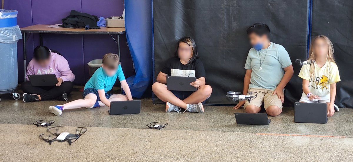 MrGabelSTEM's tweet photo. Awesome job this week @DCMS_hornets! Rising 5th graders ready to experience some of the CTE options they have when they get to middle school. Computer Science portion got to work with #TelloDrones using the @DroneBlocks software as well as @SpheroEdu Robots to solve problems. https://t.co/vsakJl8X9I