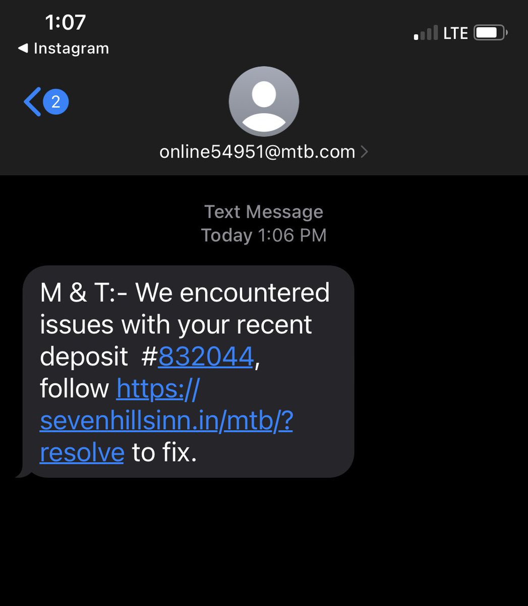 Hackers getting savvy.  Beware y’all.  (Don’t have acct w M &amp; T)