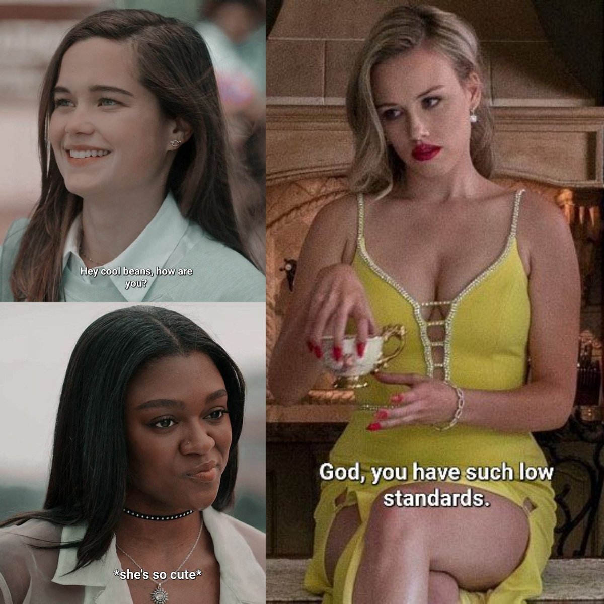 Brenfasa's tweet photo. Cut Jules and Cal some slack, lesbians flirt weird.
#FirstKill #IncorrectKill #Calliette https://t.co/uV0apPALSR