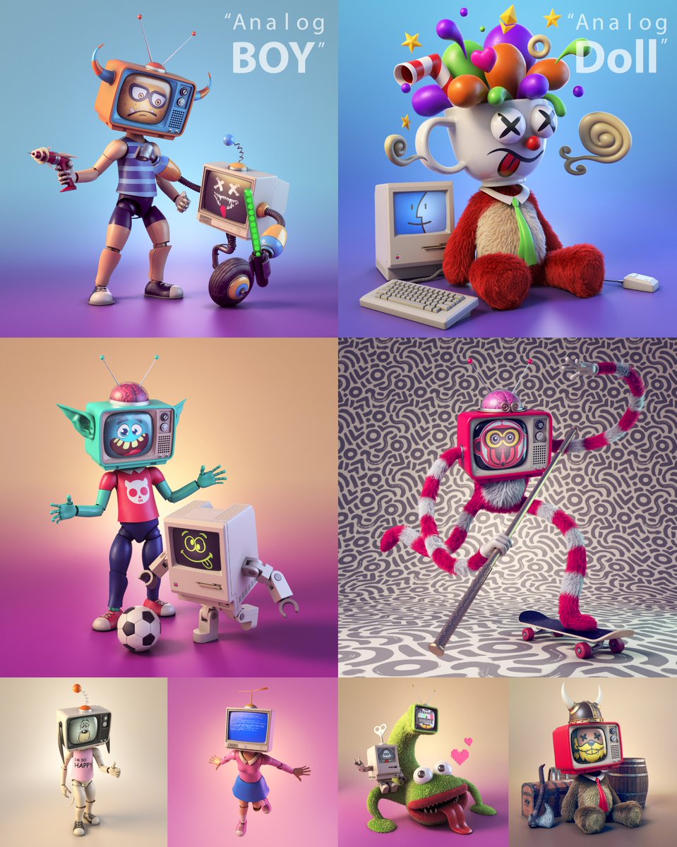 "Analog Boy &amp; Doll" memories of childhood TV
on <a href="/opensea/">OpenSea</a>📺👾👾👾
Let's have fun together.

opensea.io/collection/ana…

opensea.io/collection/ana…

#NFT #NFTCommunity #NFTdrop #nftart #OpenSeaNTF #NFTartists #Polygon #NFTJPN