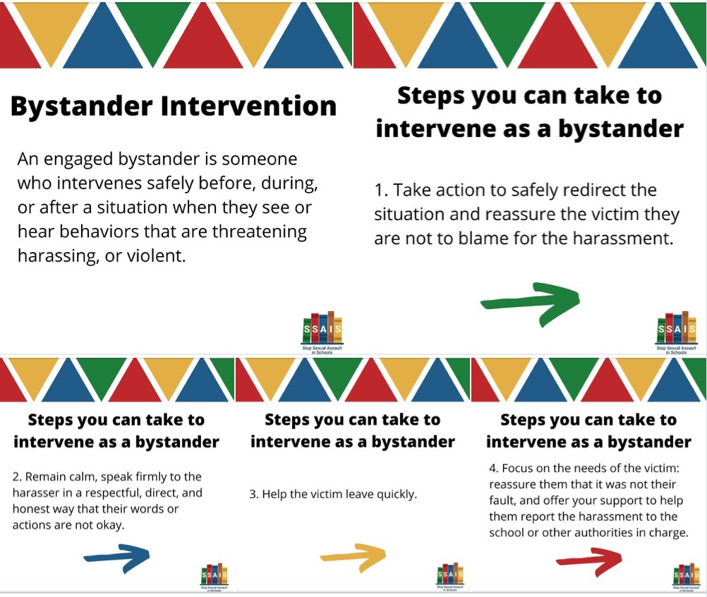 ssaisorg's tweet photo. We can't wait for schools to protect students from sexual harassment. Help youth learn to be effective bystanders with these short video examples: https://t.co/eZJdRqySMm. #MeTooK12 #DemandNine https://t.co/YTKqw54Ogx